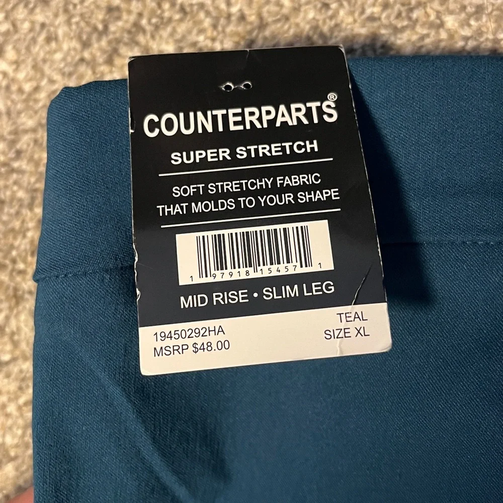 Counterparts Teal Pants with Gold Accents - Picture 9 of 11